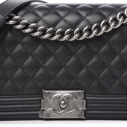 Chanel Caviar Quilted Medium Boy Flap Black 10 of 10