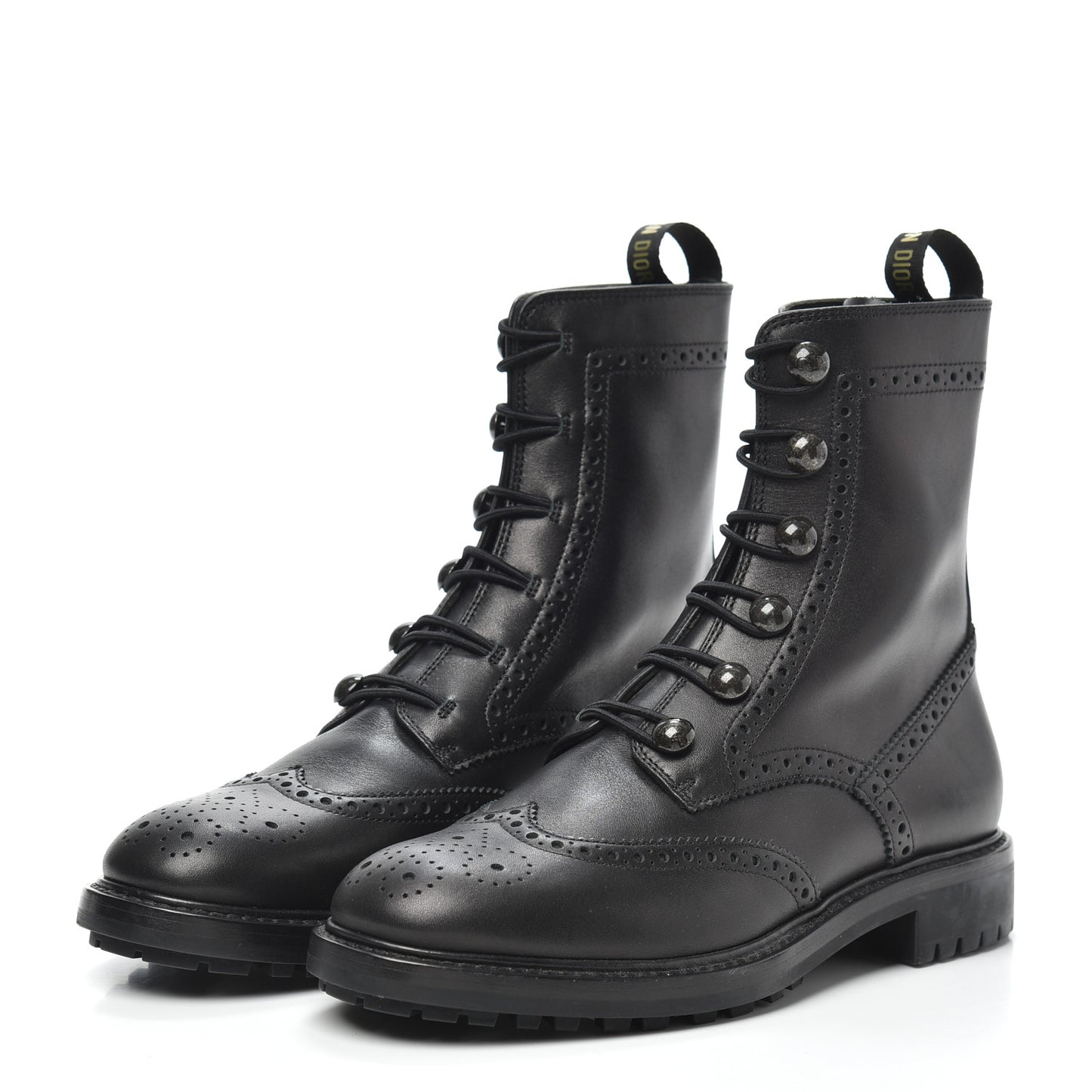 Calfskin Diorunit Low Boot 36 Black
