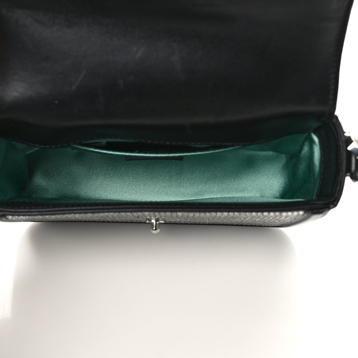 Calfskin Crystal Diamond Crossbody Black
