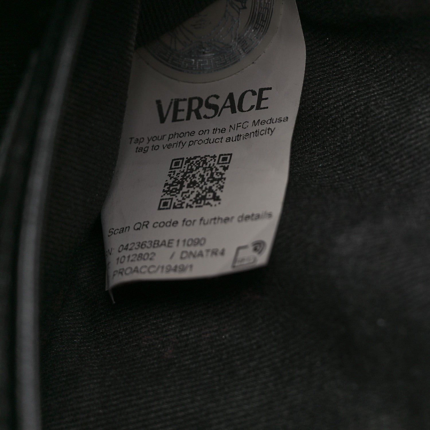 Versace Nappa Quilted Virtus Shoulder Bag Black 7 of 12