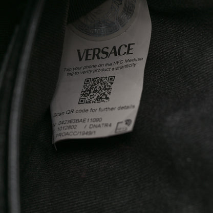 Versace Nappa Quilted Virtus Shoulder Bag Black 7 of 12