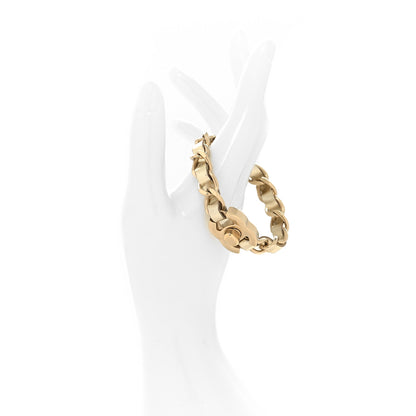 Chanel Metallic Lambskin CC Turnlock Chain Bracelet M Light Gold 2 of 5