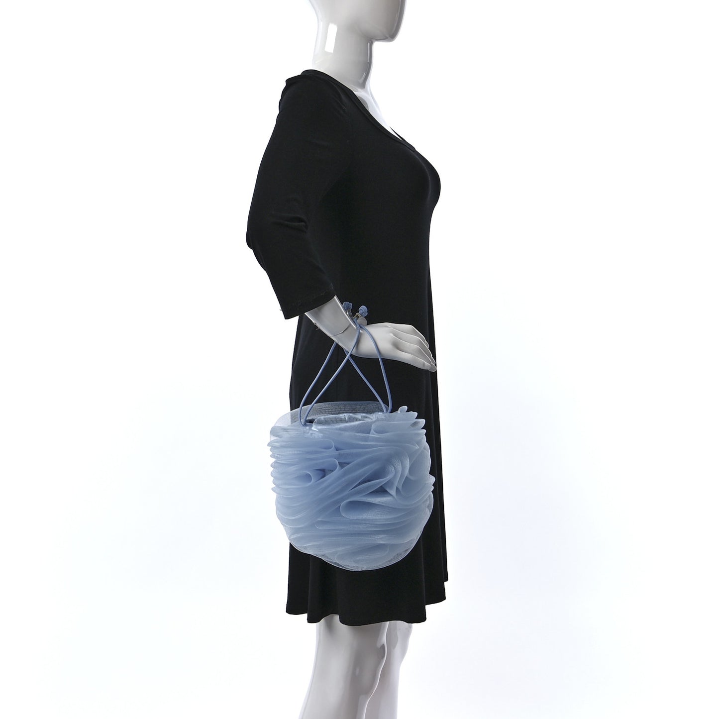 Tulle Mesh Pom Bag Oxford