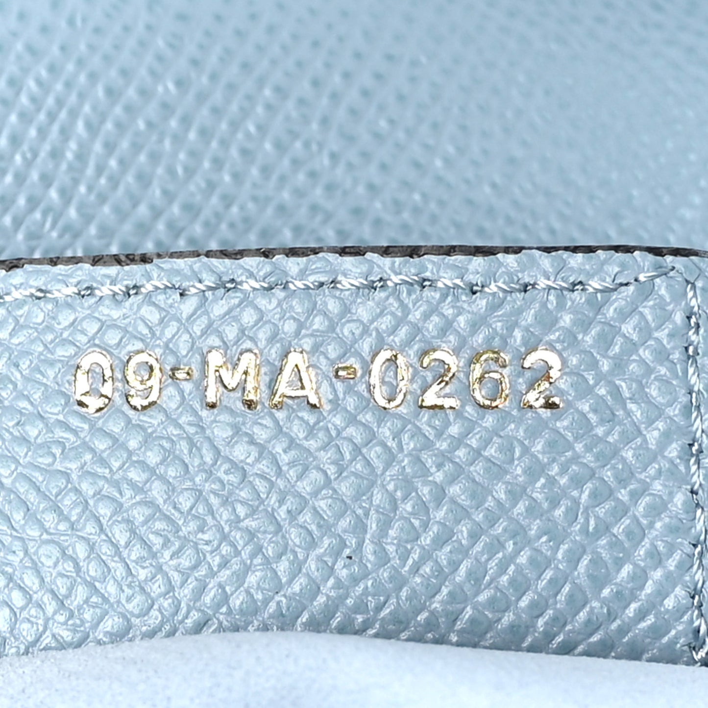 Grained Calfskin Saddle Bag Sky Blue