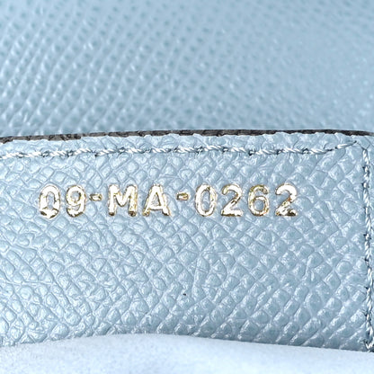 Christian Dior Grained Calfskin Saddle Bag Sky Blue 7 of 10