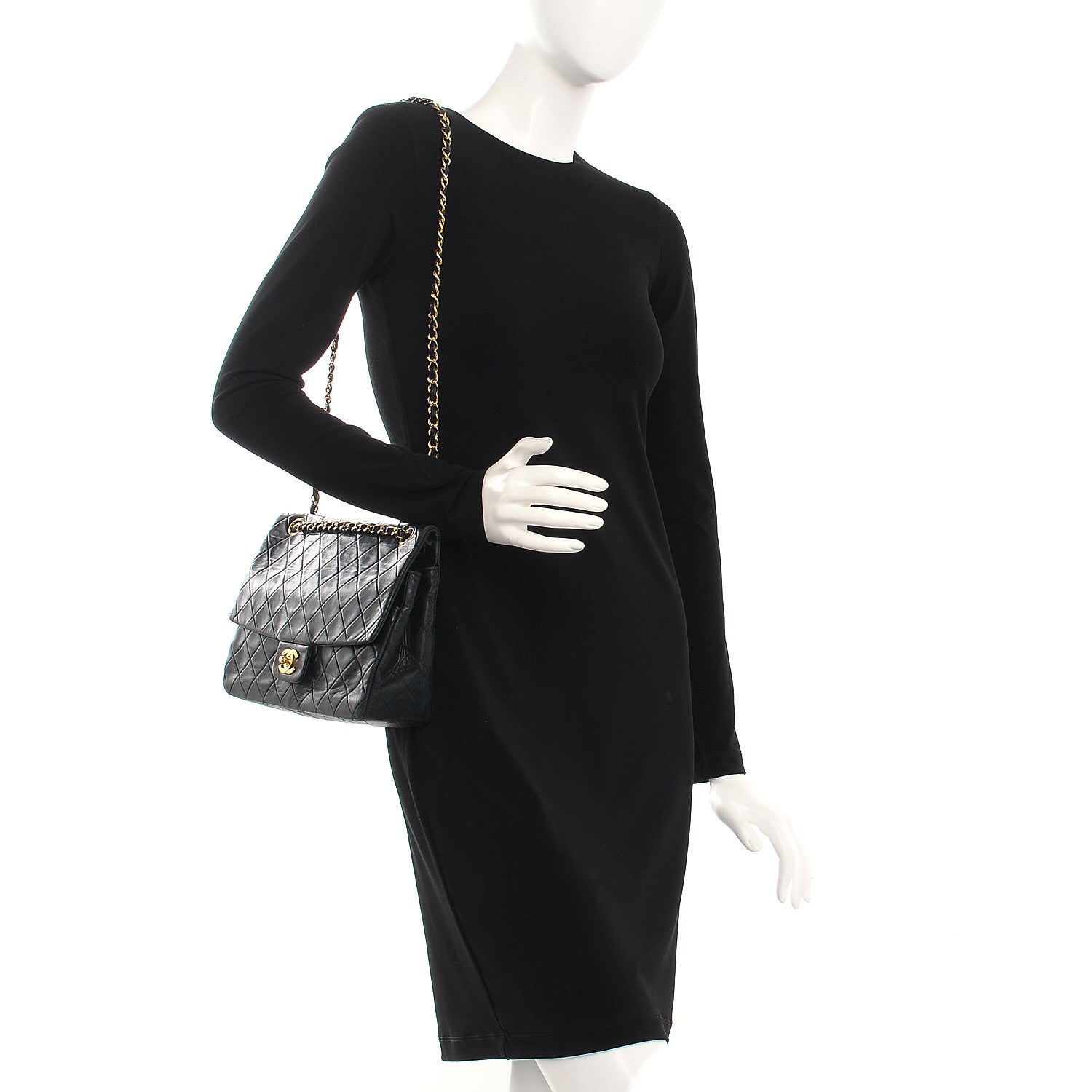 Chanel Lambskin Medium Single Flap Black 2 of 10