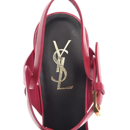 Saint Laurent Calfskin Tribute 75 Platform Sandals 39 Fuchsia 7 of 9