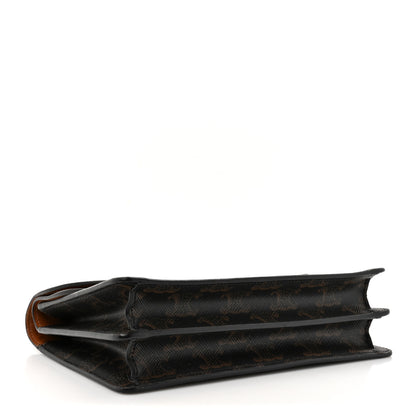 Celine Triomphe Canvas Lambskin Wallet On Strap Tan 4 of 21