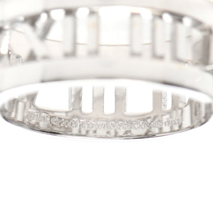 Tiffany 18K White Gold Diamond Open Atlas Ring 56 7.5 4 of 5