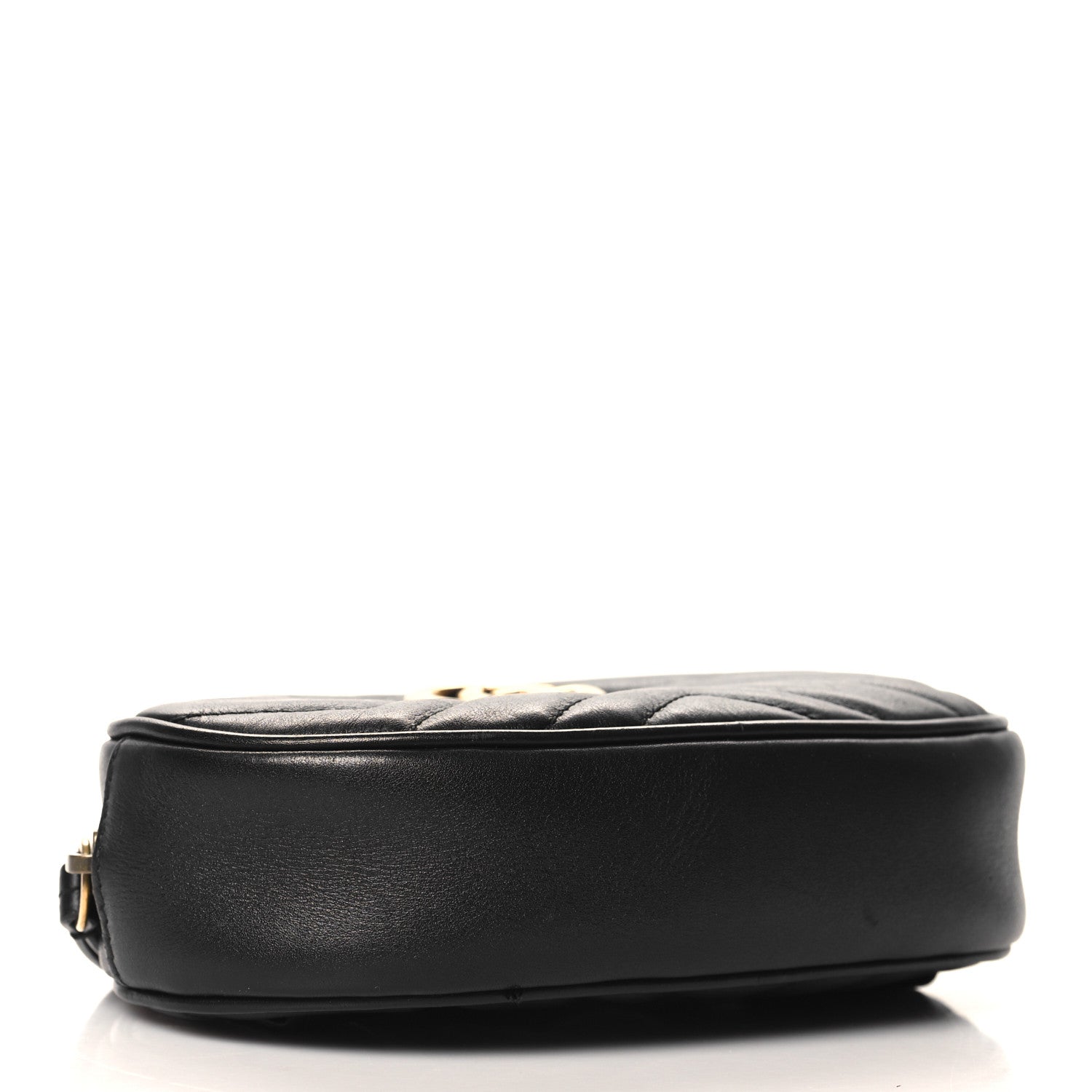 Gucci Calfskin Matelasse GG Marmont Belt Bag 85 34 Black 3 of 10