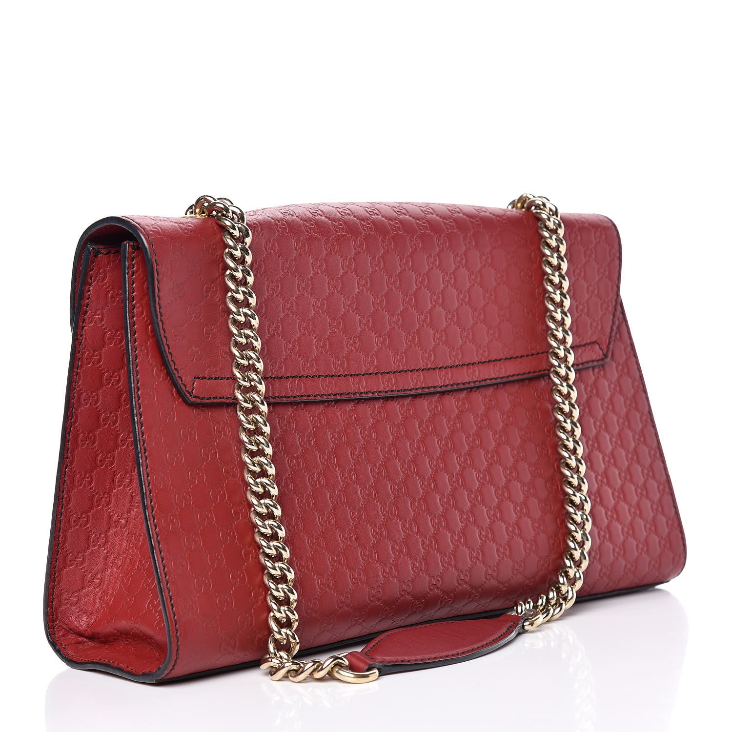 Gucci Microguccissima Medium Emily Chain Shoulder Bag Red 3 of 17
