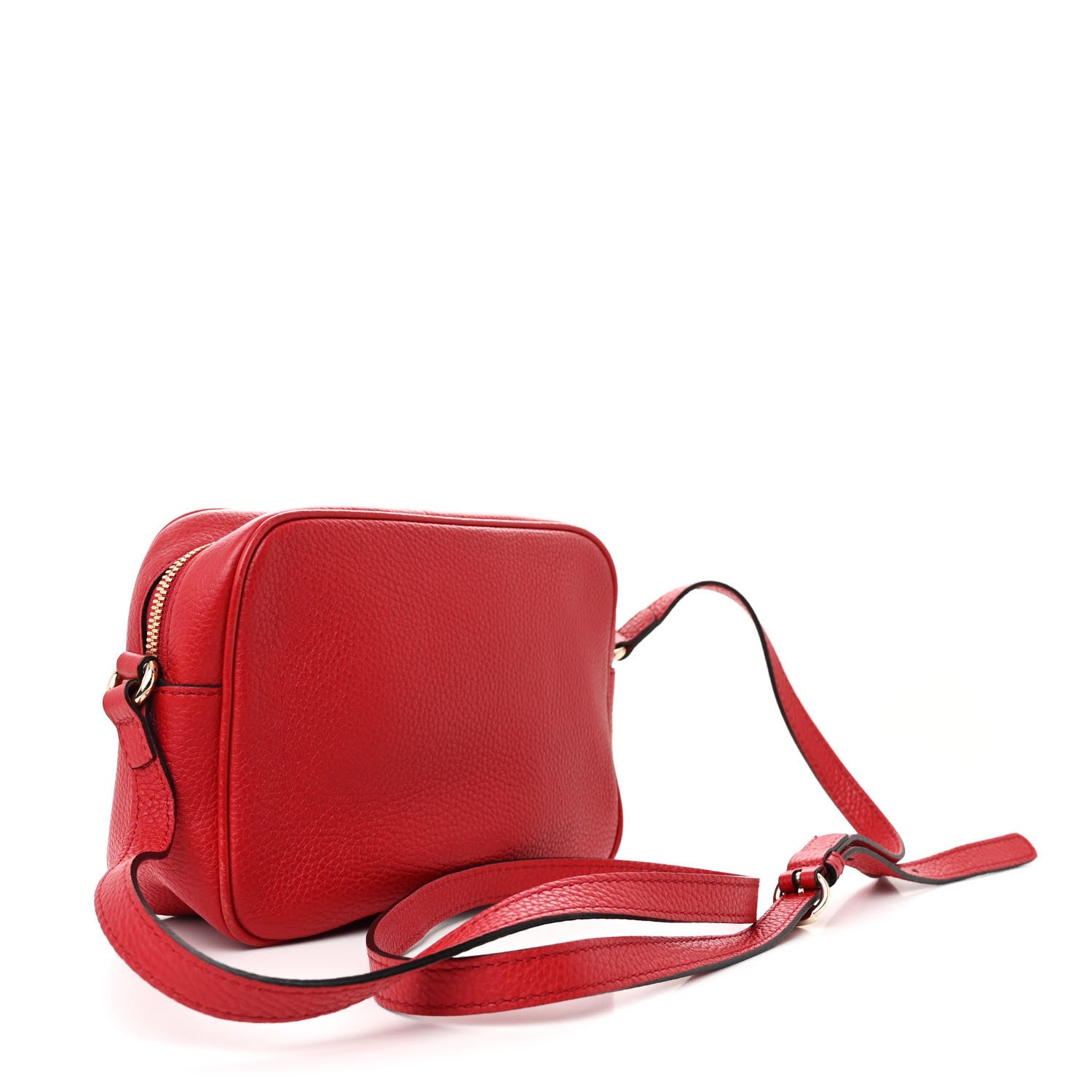 Gucci Pebbled Calfskin Small Soho Disco Bag Vibrant Red 3 of 12
