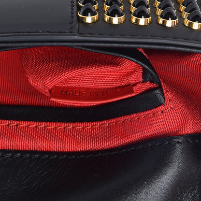 Christian Louboutin Calfskin Cabo Sweety Charity Crossbody Bag Black Gold 7 of 8