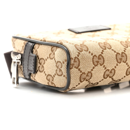 Gucci Monogram Dollar Calfskin Belt Bag Beige Ebony Testa di Moro Marrone Scuro 10 of 11