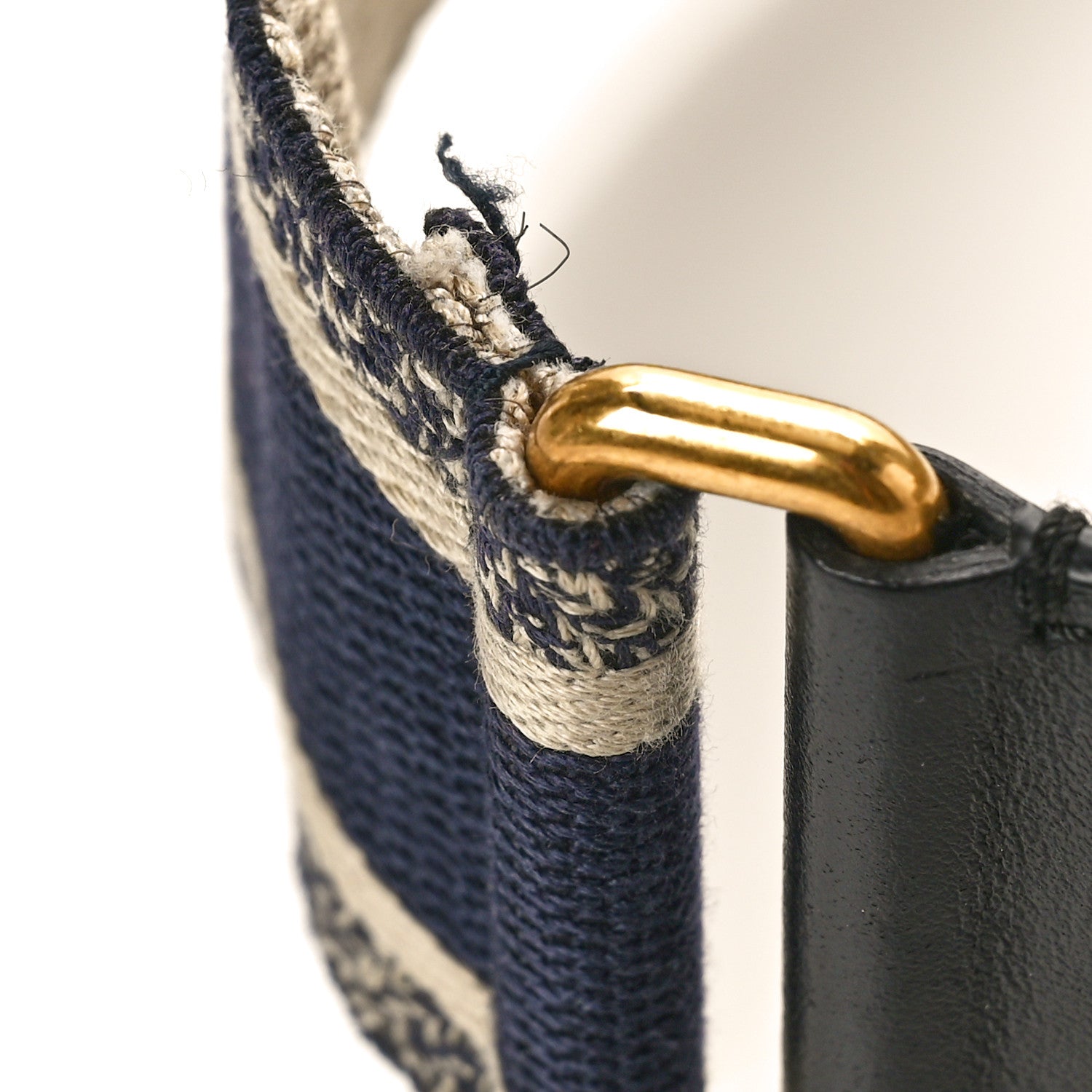 Christian Dior Canvas Embroidered Shoulder Strap Blue 6 of 6