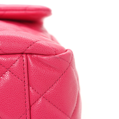 Chanel Caviar Quilted XXL Travel Flap Bag Dark Pink 12 of 12