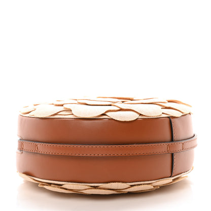 Valentino Garavani Canvas Calfskin Atelier 03 Rose Edition Round Crossbody Bag Natural 4 of 10