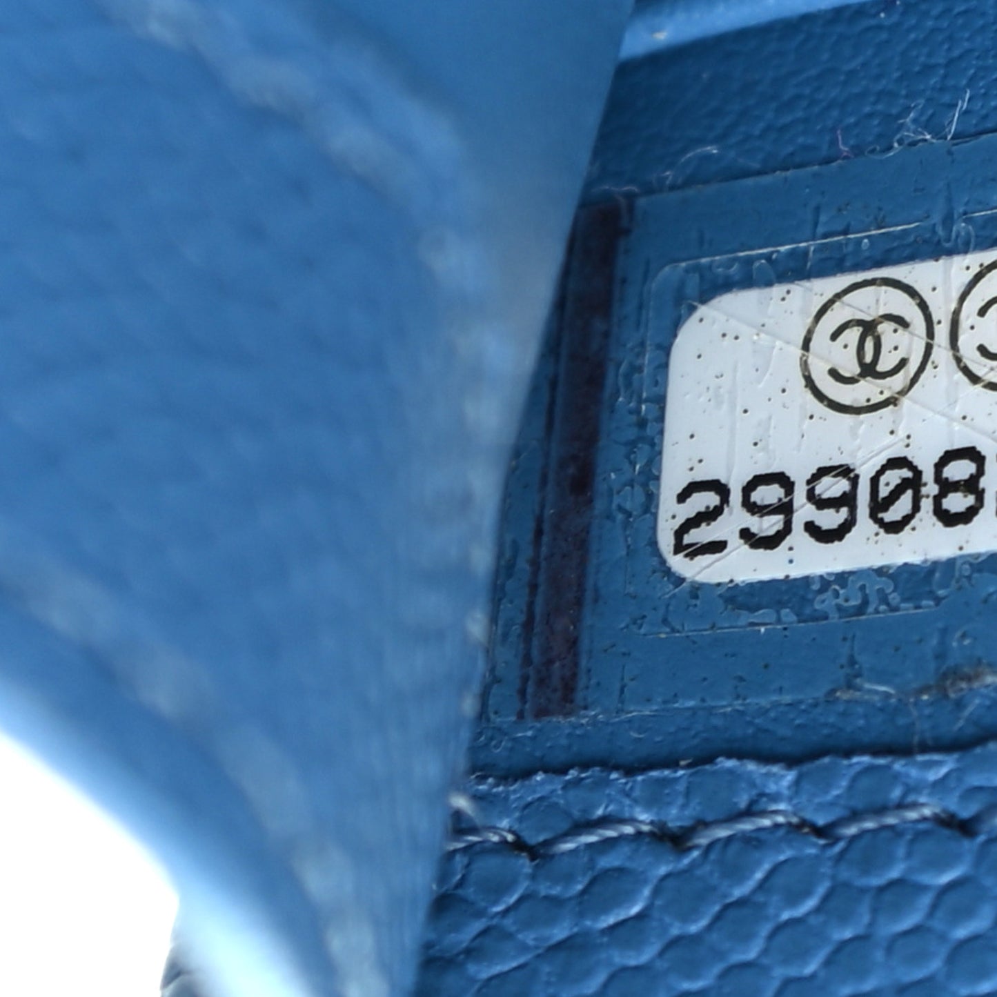 Caviar Quilted Classic Phone Holder Blue