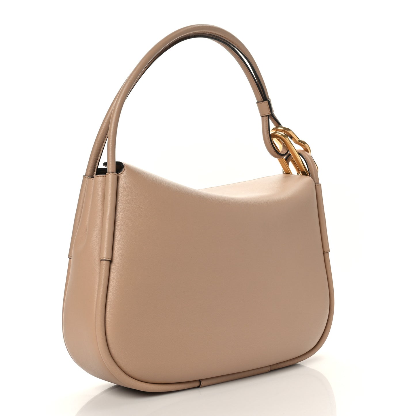 Silk Calfskin Link Shoulder Bag Maple