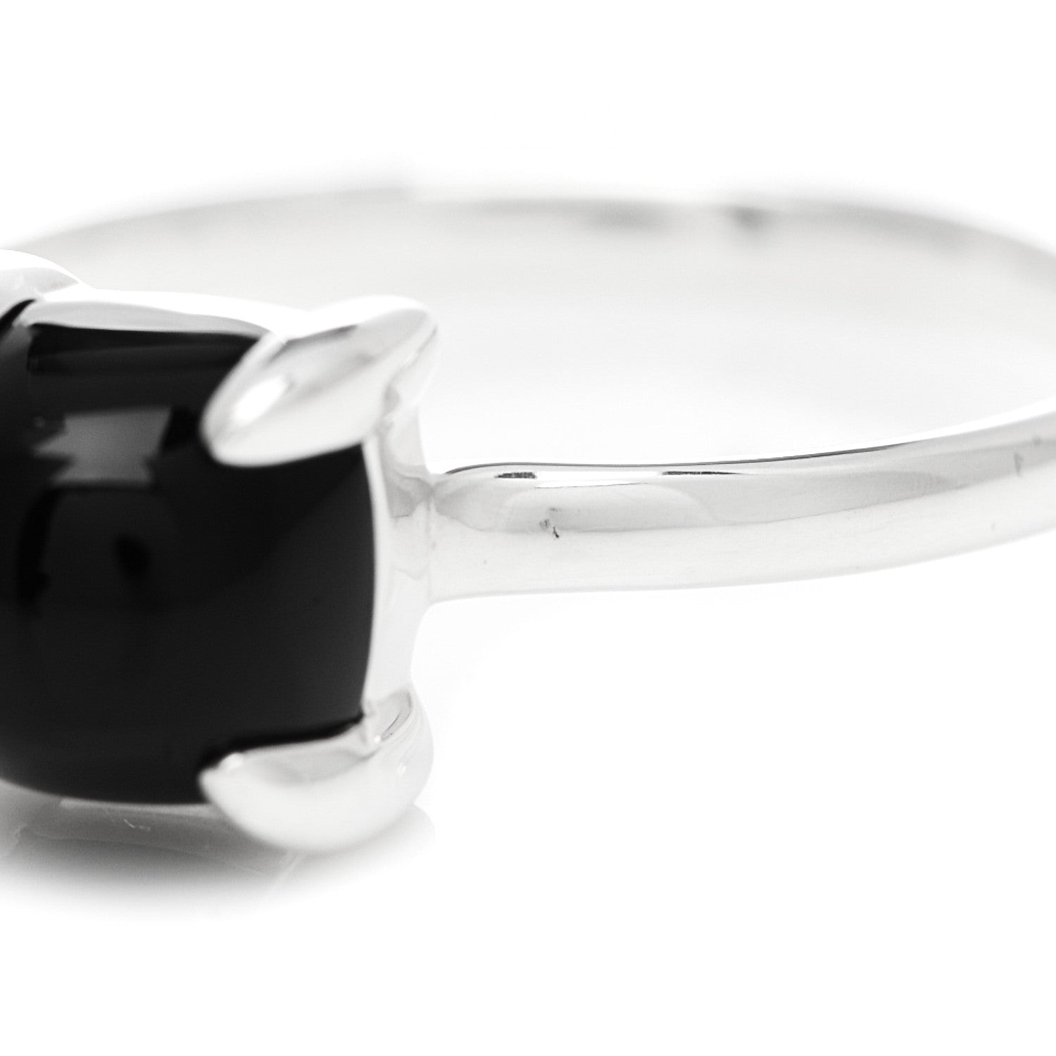 Tiffany Sterling Silver Black Onyx Paloma Picasso Sugar Stacks Ring 54 7 7 of 8