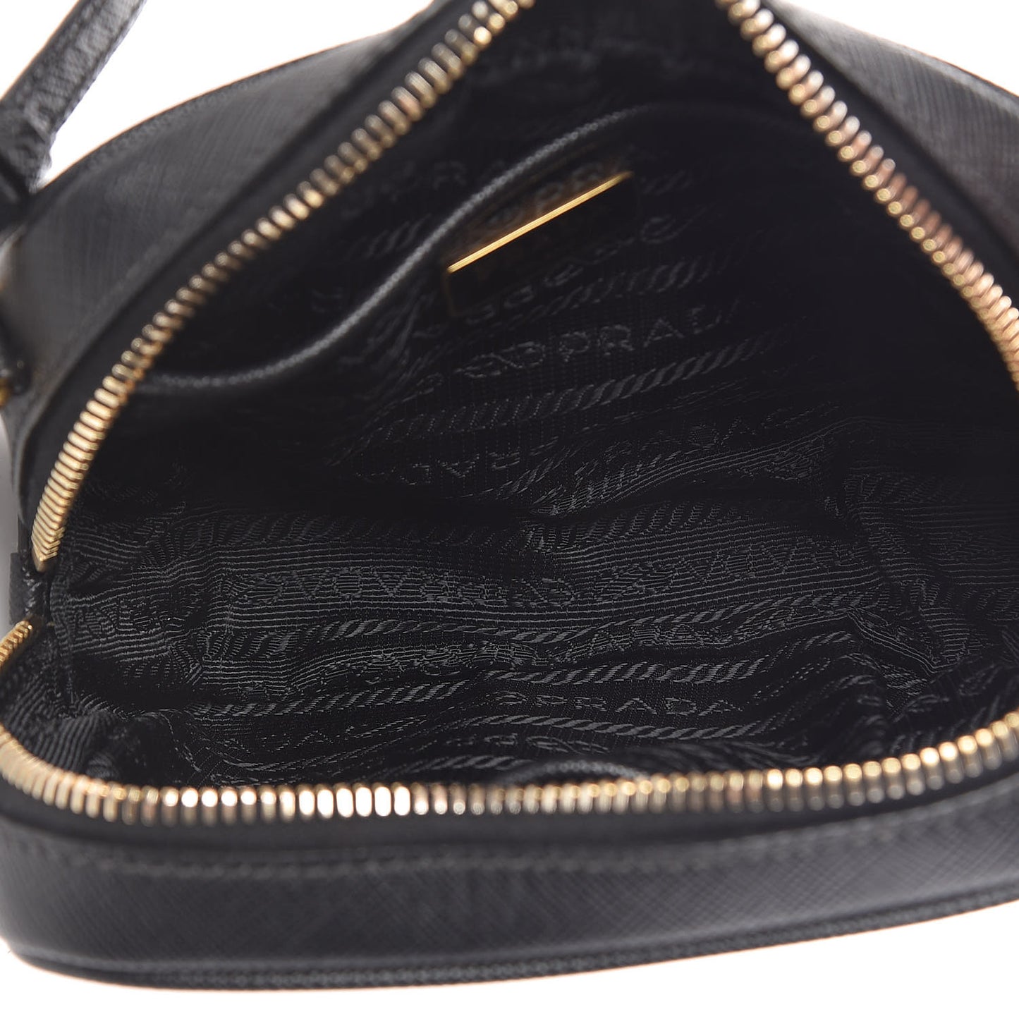 Saffiano Mini Camera Crossbody Bag Black