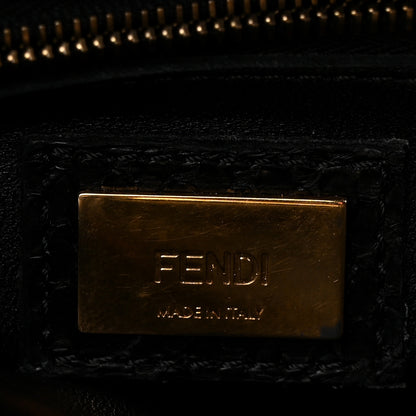 Fendi Snakeskin Nappa Mini Peekaboo Iconic Satchel Black 6 of 10