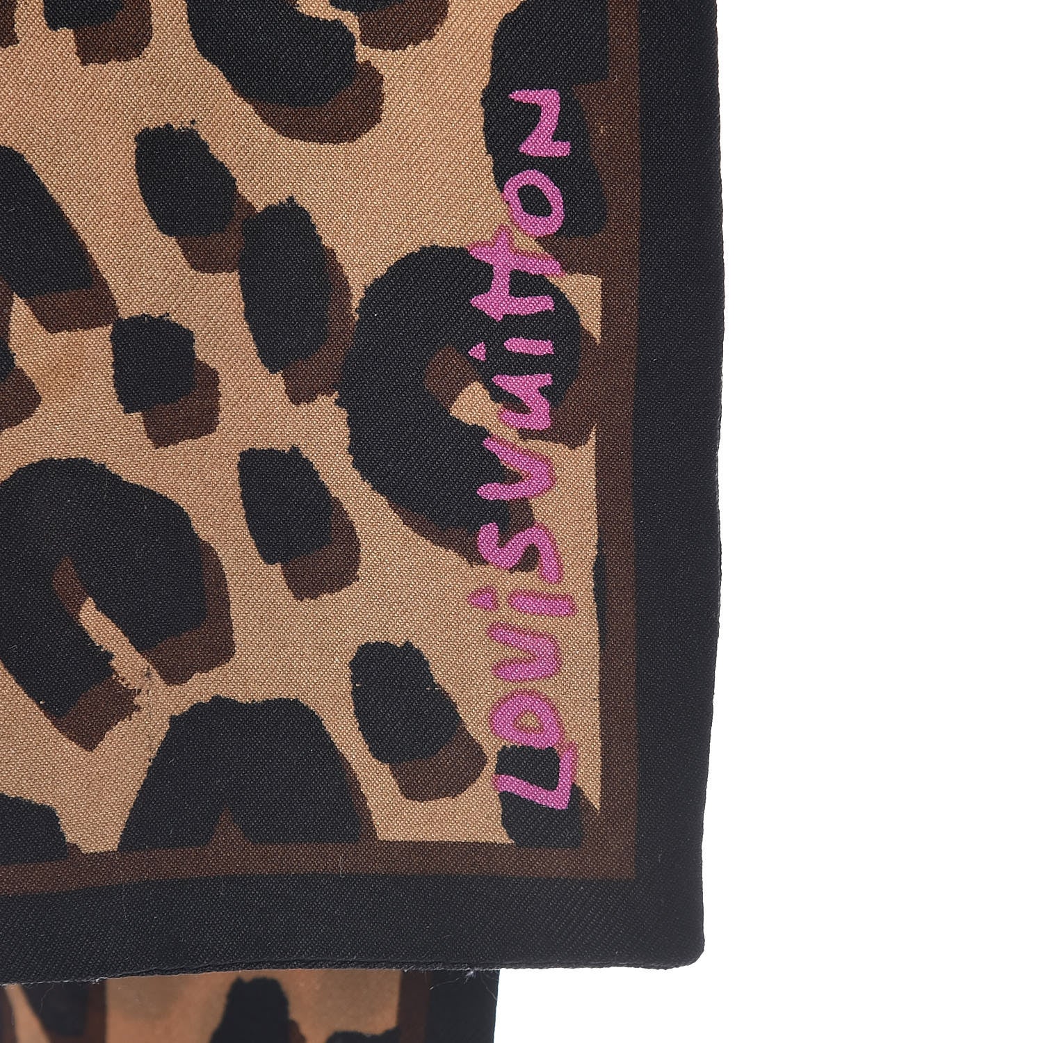 Louis Vuitton Silk Leopard Bandeau Scarf Marron 4 of 5