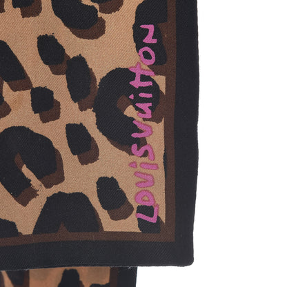 Louis Vuitton Silk Leopard Bandeau Scarf Marron 4 of 5