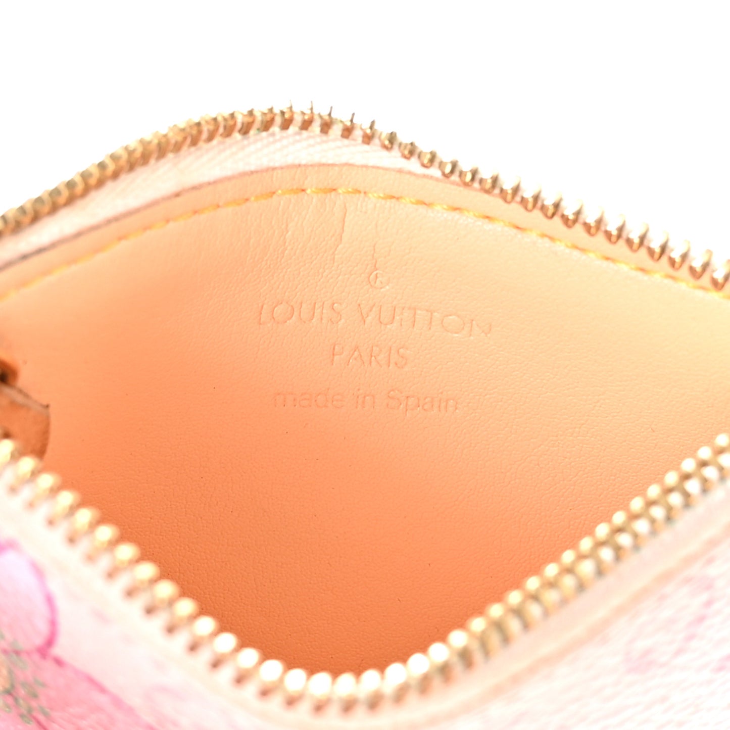 Monogram Cherry Blossom Key Pouch Pink