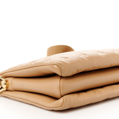 Louis Vuitton Lambskin Embossed Monogram Coussin PM Camel 10 of 11