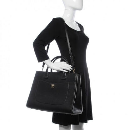 Chanel Grained Calfskin Large Neo Executive Shopper Tote Black 2 of 8