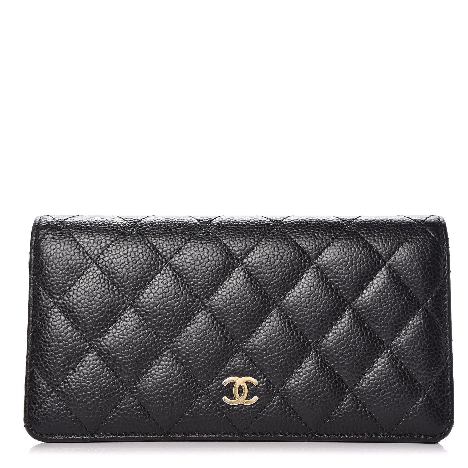 Chanel Caviar Quilted Yen Wallet Black 1 of 11