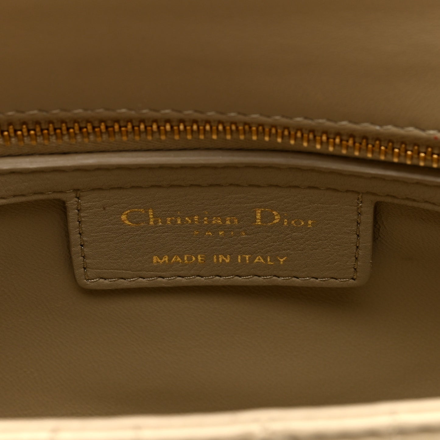 Calfskin Cannage Small Caro Bag Beige