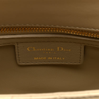 Christian Dior Calfskin Cannage Small Caro Bag Beige 6 of 9