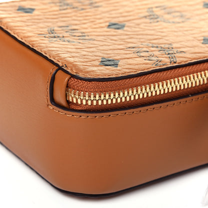 MCM Visetos Crossbody Camera Bag Cognac 12 of 17