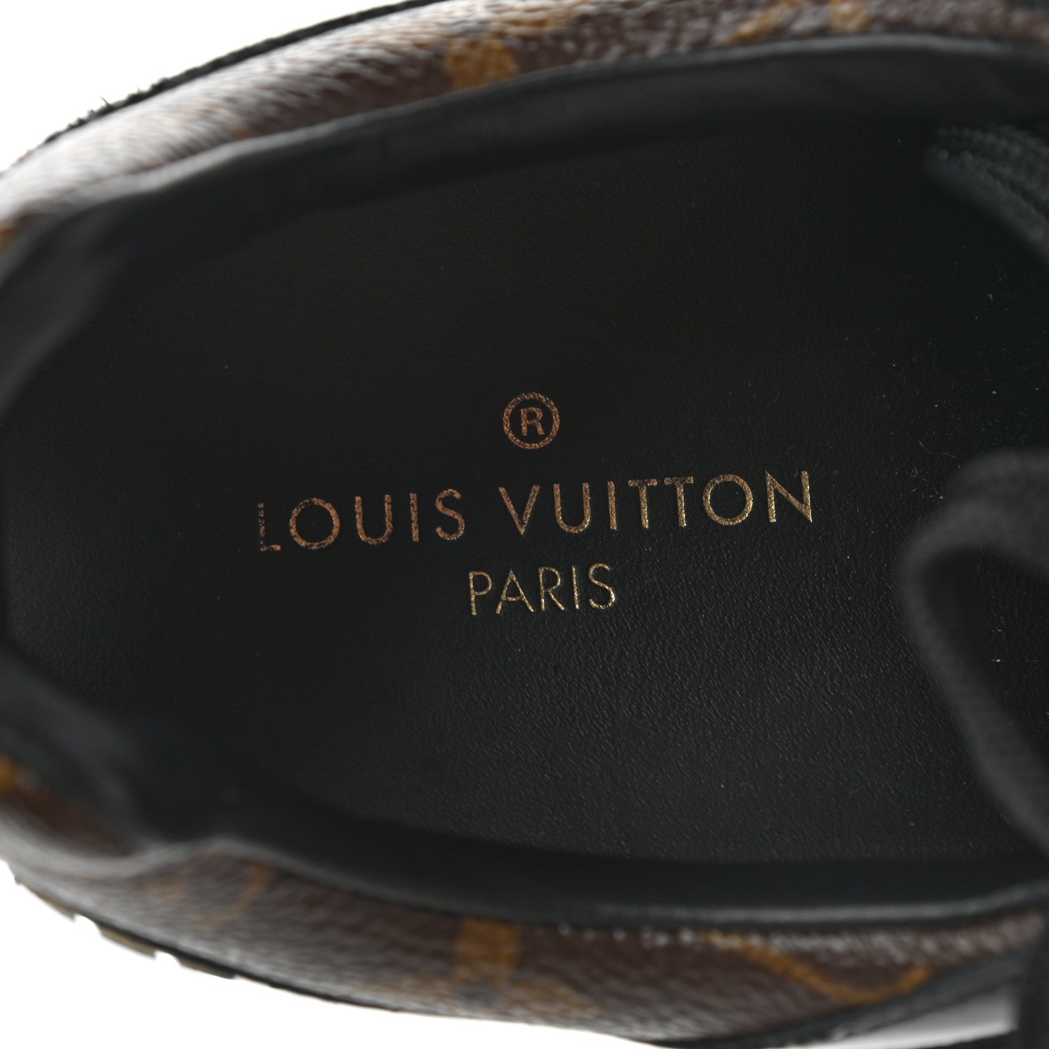 Louis Vuitton Suede Monogram Run Away Sneakers 37 Black 7 of 8