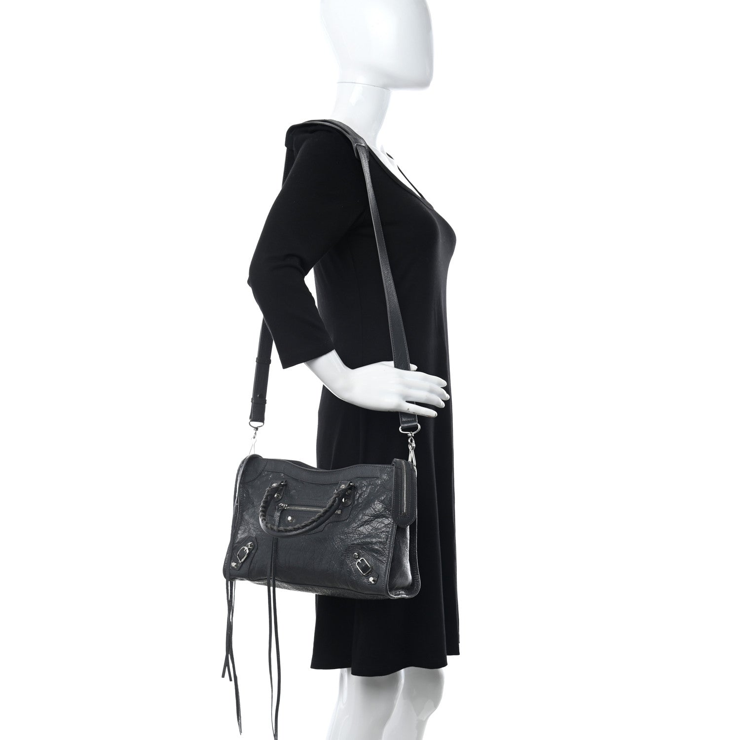 Balenciaga Agneau Classic Silver Hardware S City Gris Fossile 2 of 9