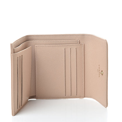 Chanel Caviar Timeless CC Compact Flap Wallet Beige 5 of 9