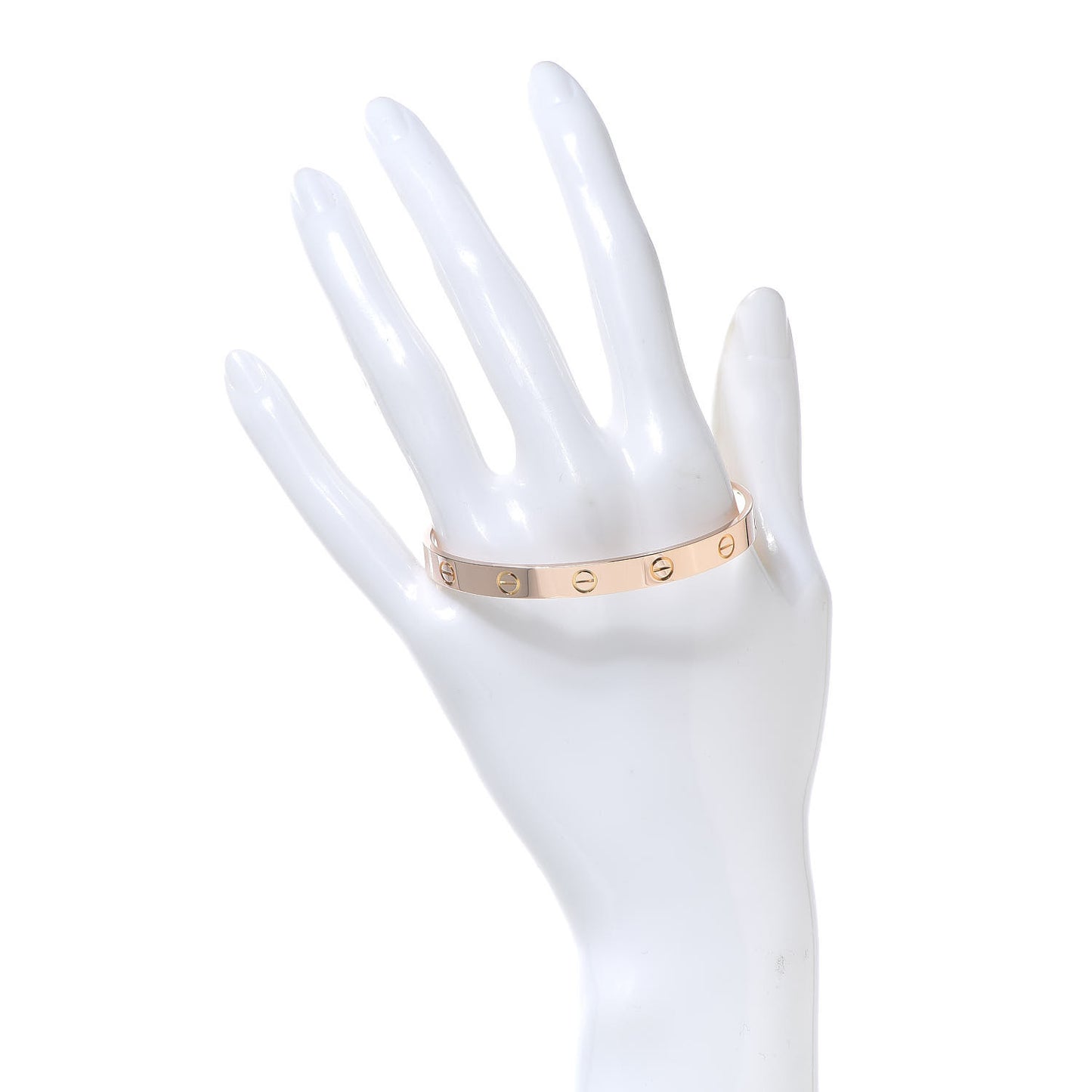 18K Pink Gold LOVE Cuff Bracelet 17