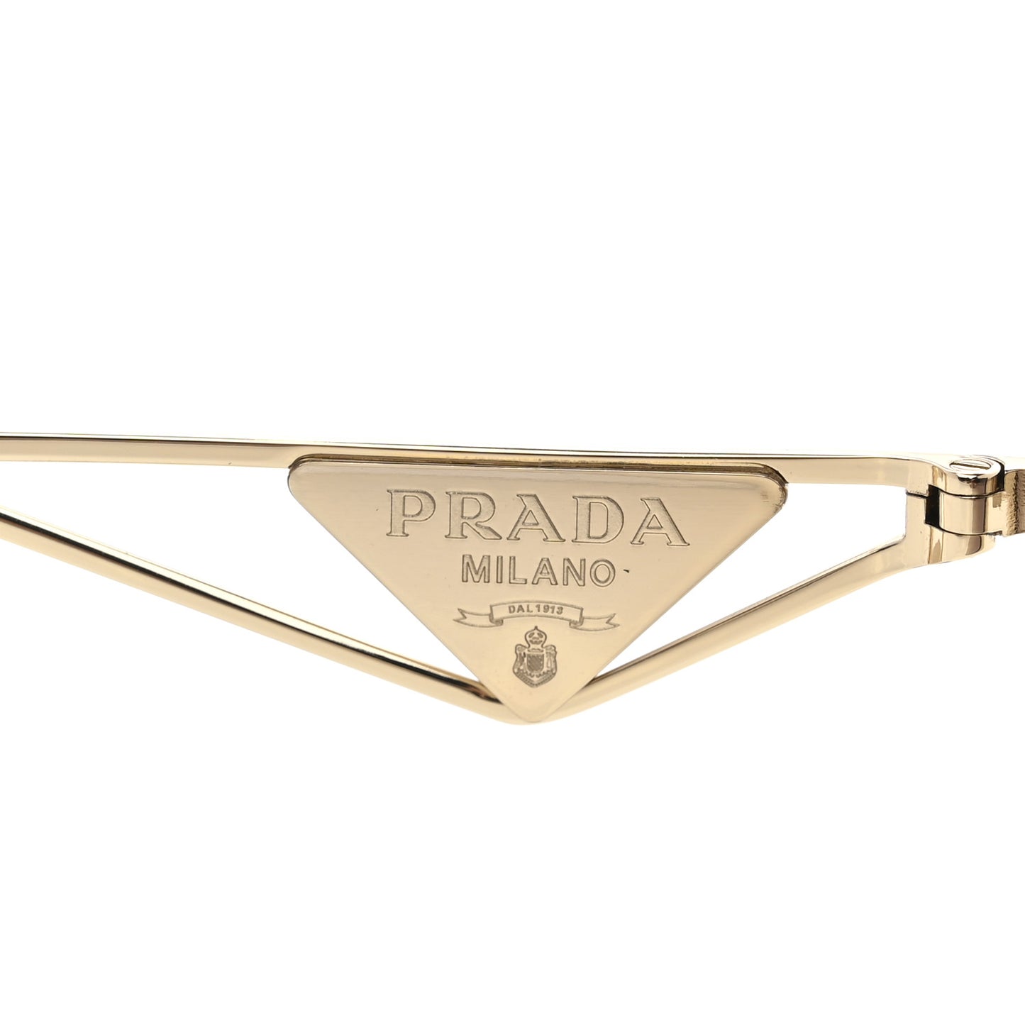Metal Symbole Triangle Logo Sunglasses SPR A51 Gold Blue