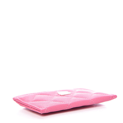 Chanel Caviar Quilted Card Holder Pink 4 of 9