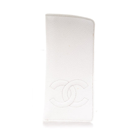 Chanel Caviar CC Eyeglasses Case White 1 of 7
