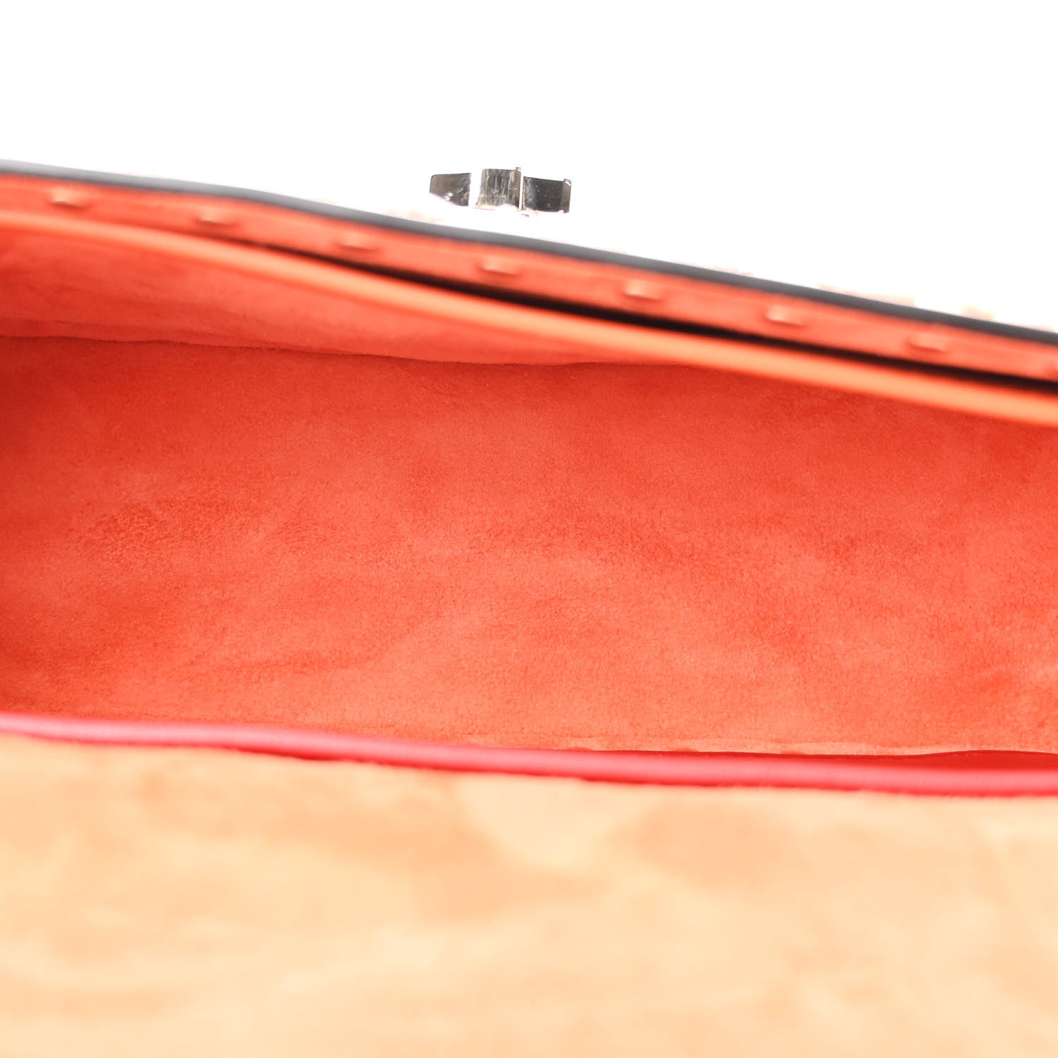 Valentino Garavani Calfskin Rockstud Spike Convertible Shoulder Bag Orange 5 of 9