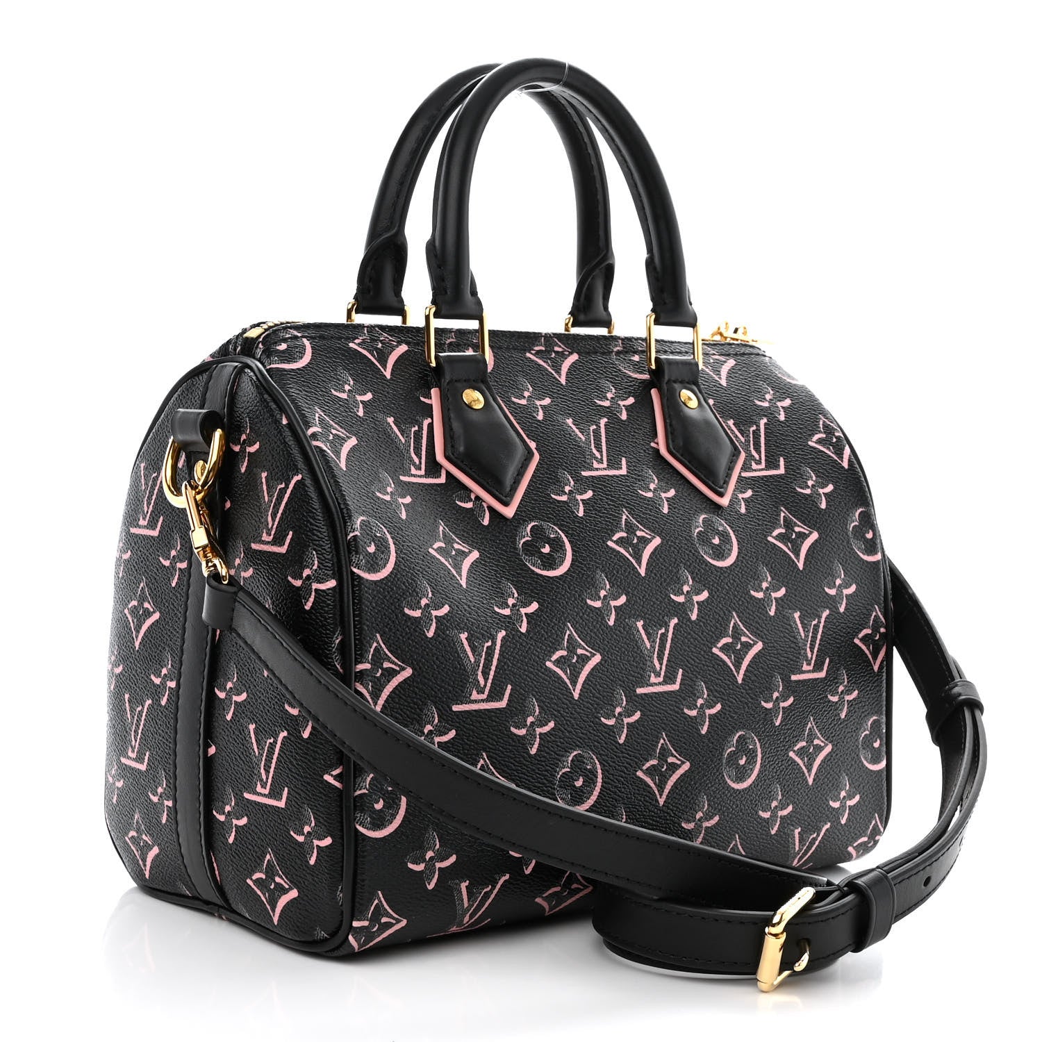 Louis Vuitton Monogram Fall for You Speedy Bandouliere 25 Black 3 of 9