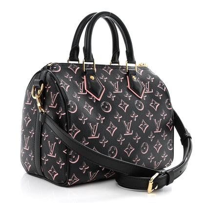 Louis Vuitton Monogram Fall for You Speedy Bandouliere 25 Black 3 of 9