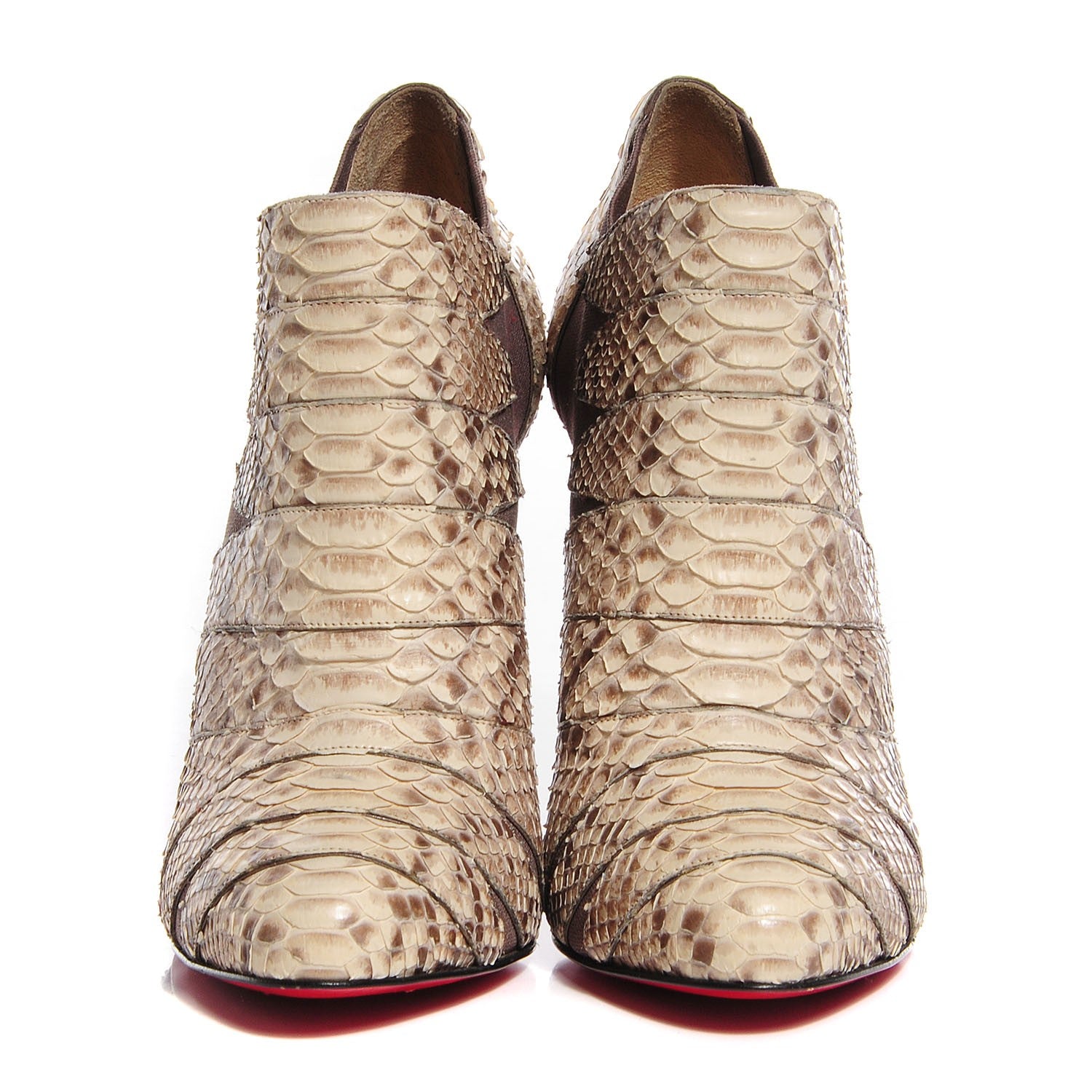 Christian Louboutin Matte Python Lina 100 Ankle Boots Roccia 39.5 2 of 6