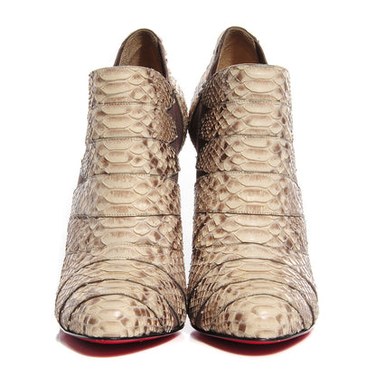 Christian Louboutin Matte Python Lina 100 Ankle Boots Roccia 39.5 2 of 6