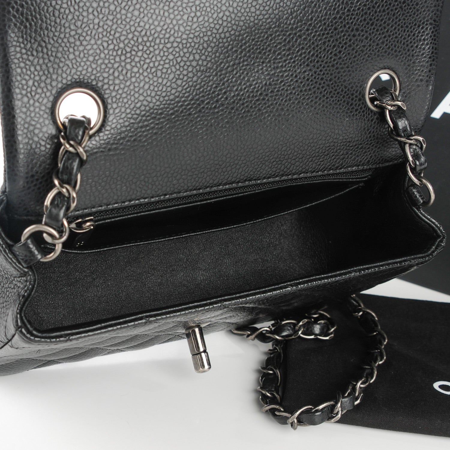 Chanel Caviar Quilted Mini Rectangular Flap Black 5 of 8