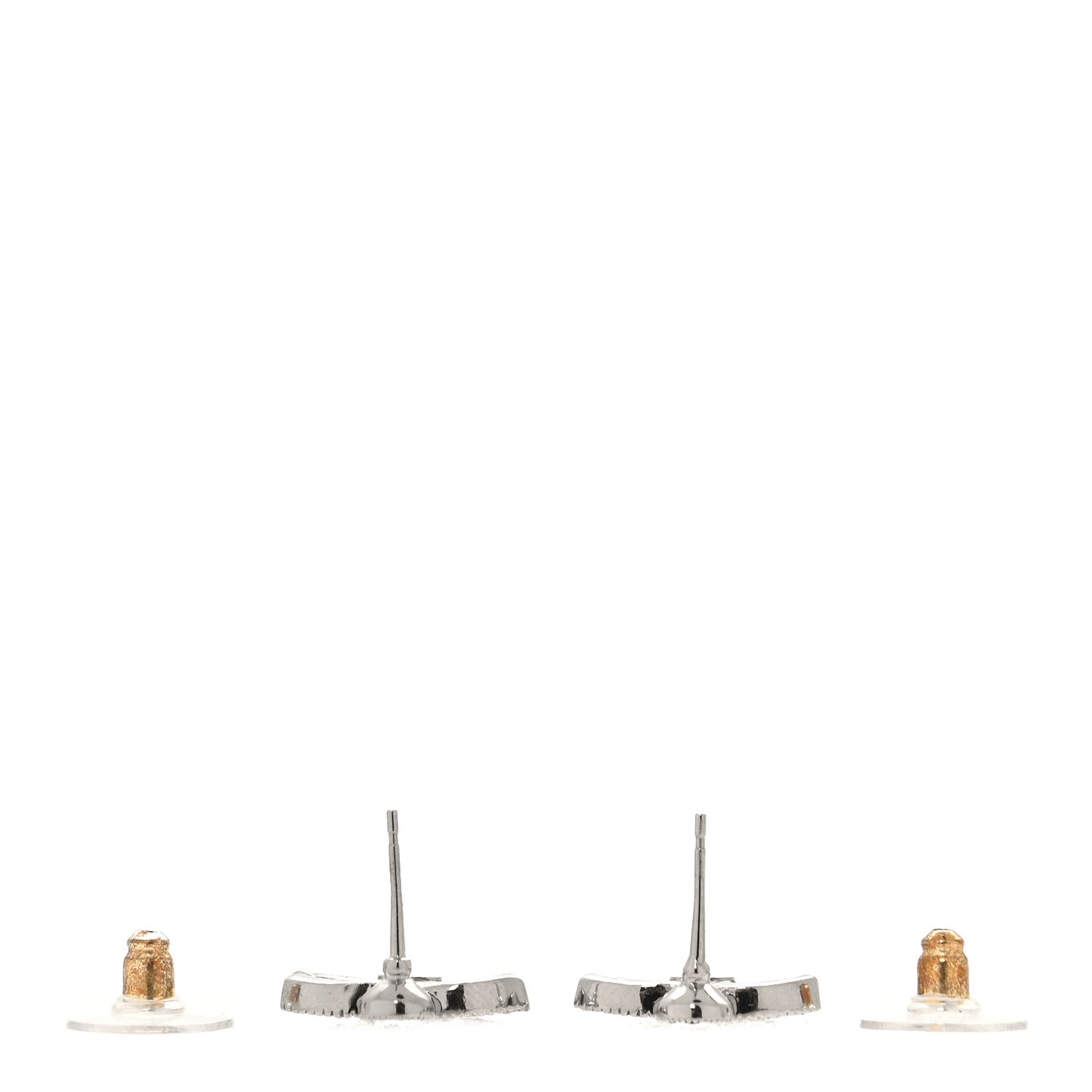 Crystal CC Earrings Silver