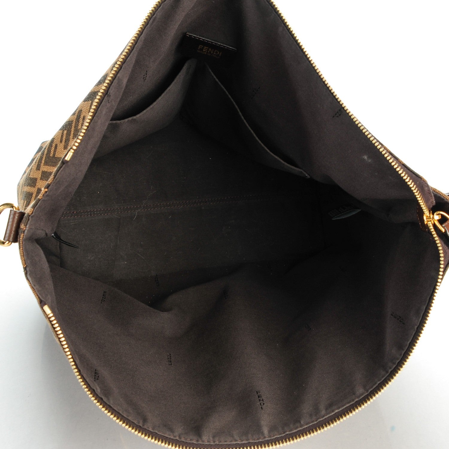 Fendi Zucca Vitello Artic Convertible Tote Tobacco Castagna 5 of 8